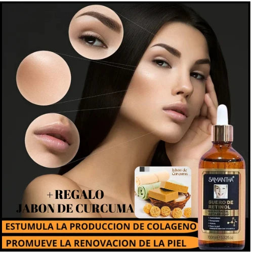 SERUM DE RETINOL - ANTIARRUGAS + REGALO JABON DE CURCUMA PARA EL ACNE
